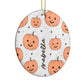 Personalised Orange Pumpkin Circle Decoration Side Angle