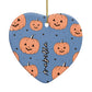 Personalised Orange Pumpkin Heart Decoration Back Image