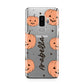 Personalised Orange Pumpkin Samsung Galaxy S9 Plus Case on Silver phone