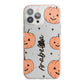Personalised Orange Pumpkin iPhone 13 Pro Max TPU Impact Case with Pink Edges