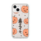 Personalised Orange Pumpkin iPhone 14 Clear Tough Case Starlight