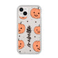 Personalised Orange Pumpkin iPhone 14 Plus Clear Tough Case Starlight