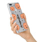 Personalised Orange Pumpkin iPhone 7 Plus Bumper Case on Silver iPhone Alternative Image