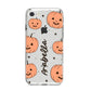 Personalised Orange Pumpkin iPhone 8 Bumper Case on Silver iPhone