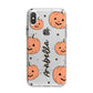 Personalised Orange Pumpkin iPhone X Bumper Case on Silver iPhone Alternative Image 1
