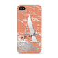 Personalised Orange Silver Apple iPhone 4s Case