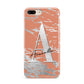 Personalised Orange Silver Apple iPhone 7 8 Plus 3D Tough Case