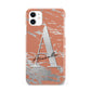 Personalised Orange Silver iPhone 11 3D Snap Case