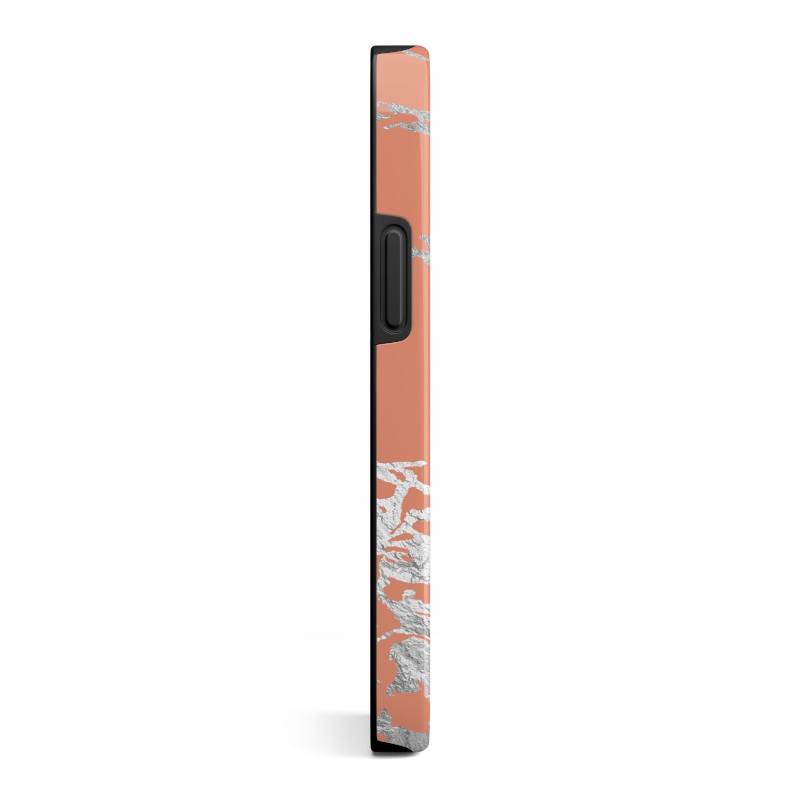 Personalised Orange Silver iPhone 13 Mini Side Image 3D Tough Case