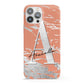 Personalised Orange Silver iPhone 13 Pro Max Full Wrap 3D Snap Case