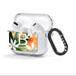 Personalised Orange Tree AirPods Clear Case 3rd Gen Side Image
