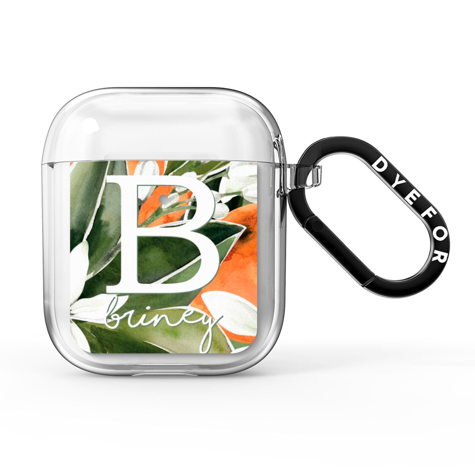 Personalised Orange Tree AirPods Clear Case