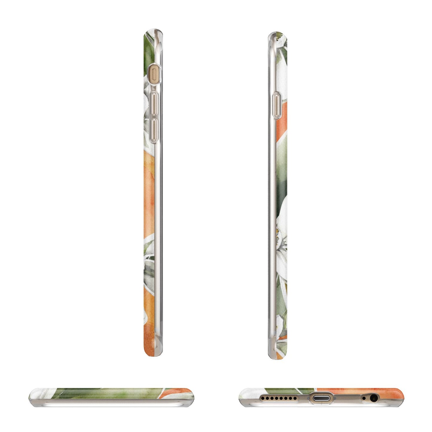 Personalised Orange Tree Apple iPhone 6 Plus 3D Wrap Tough Case Alternative Image Angles