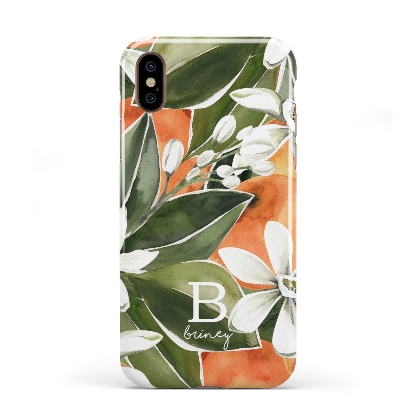 Personalised Orange Tree Apple iPhone XS 3D Tough