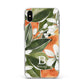 Personalised Orange Tree Apple iPhone Xs Max Impact Case White Edge on Black Phone