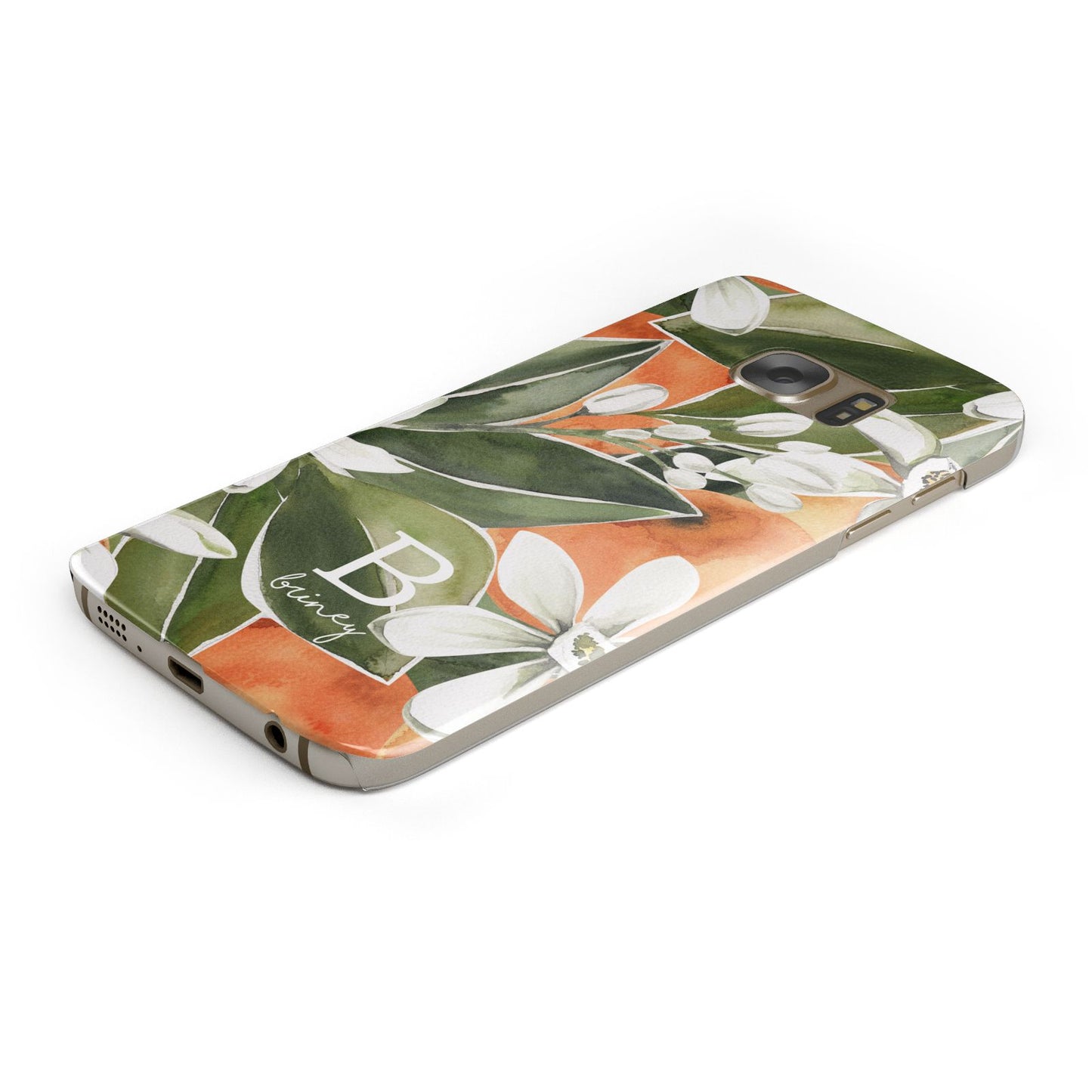 Personalised Orange Tree Samsung Galaxy Case Bottom Cutout