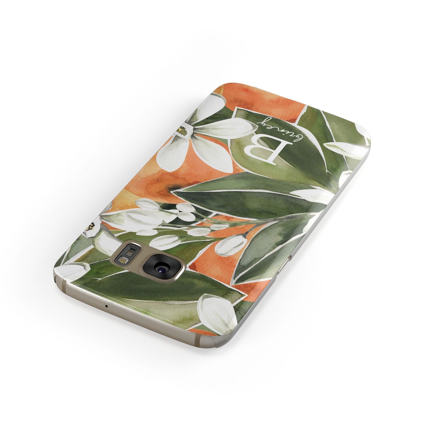 Personalised Orange Tree Samsung Galaxy Case Front Close Up