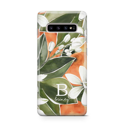 Personalised Orange Tree Samsung Galaxy S10 Case