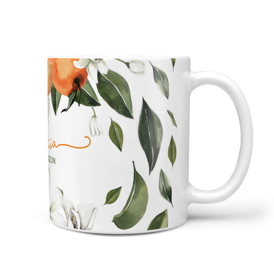 Personalised Orange Tree Wreath 10oz Mug