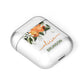 Personalised Orange Tree Wreath AirPods Case Laid Flat