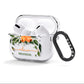 Personalised Orange Tree Wreath AirPods Clear Case 3rd Gen Side Image