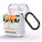Personalised Orange Tree Wreath AirPods Clear Case Side Image