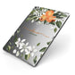 Personalised Orange Tree Wreath Apple iPad Case on Grey iPad Side View