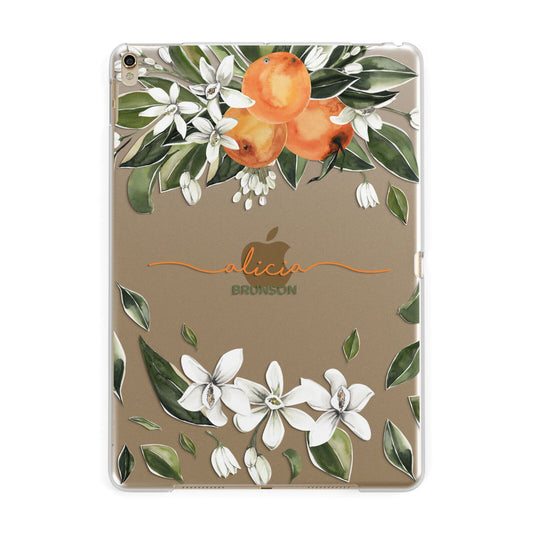 Personalised Orange Tree Wreath Apple iPad Gold Case