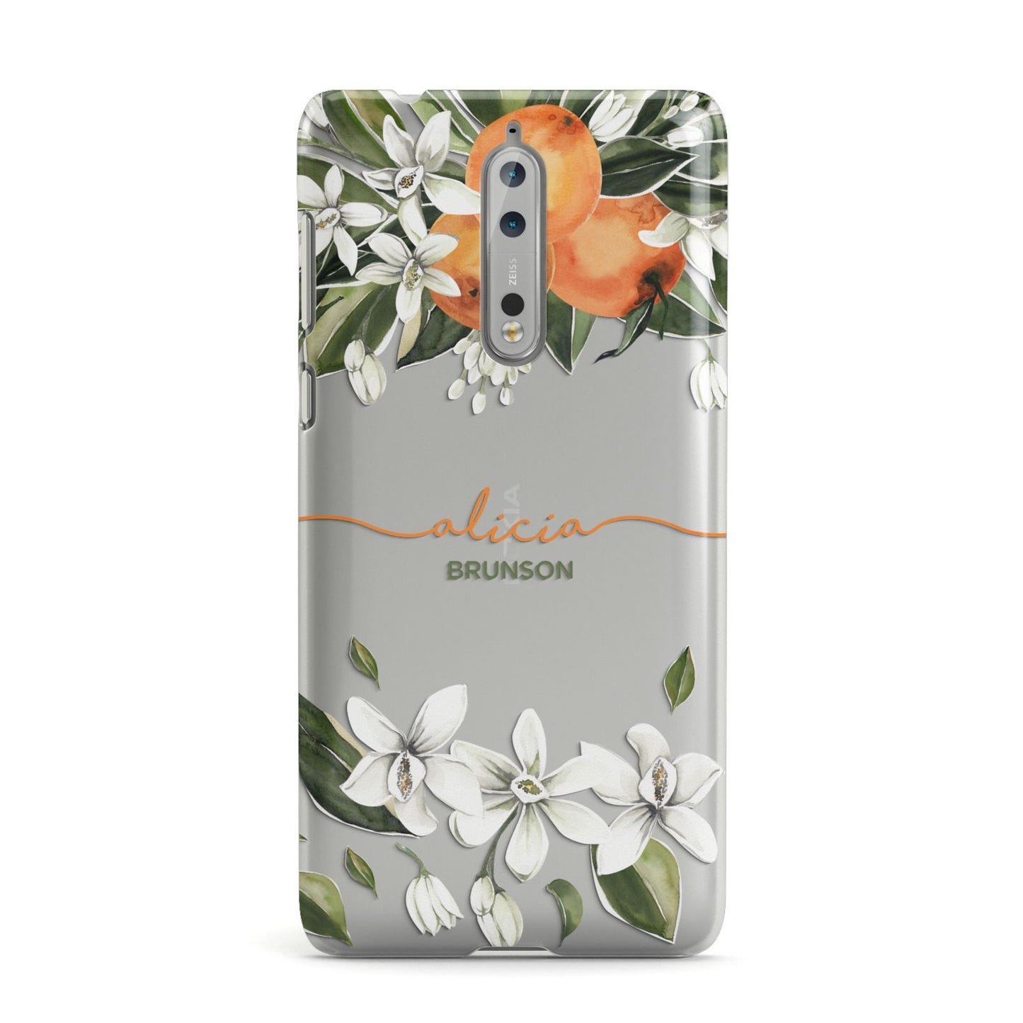 Personalised Orange Tree Wreath Nokia Case