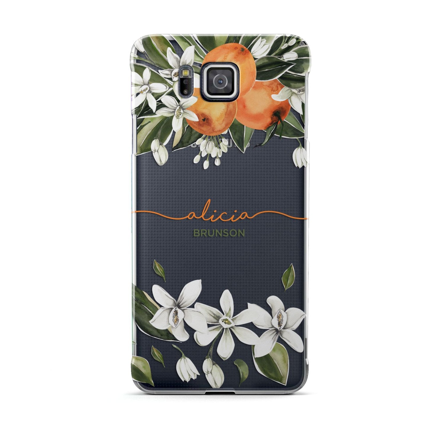 Personalised Orange Tree Wreath Samsung Galaxy Alpha Case