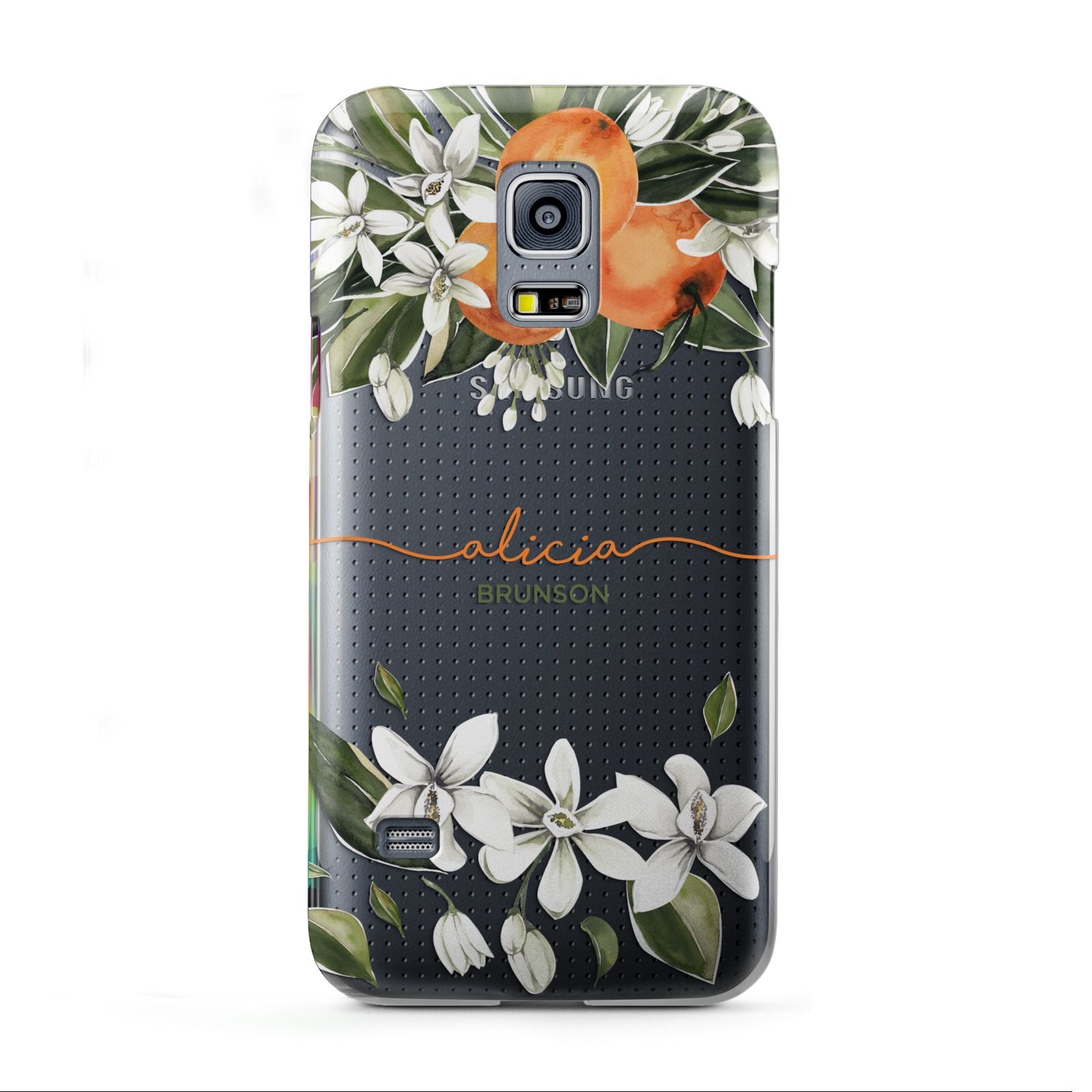 Personalised Orange Tree Wreath Samsung Galaxy S5 Mini Case