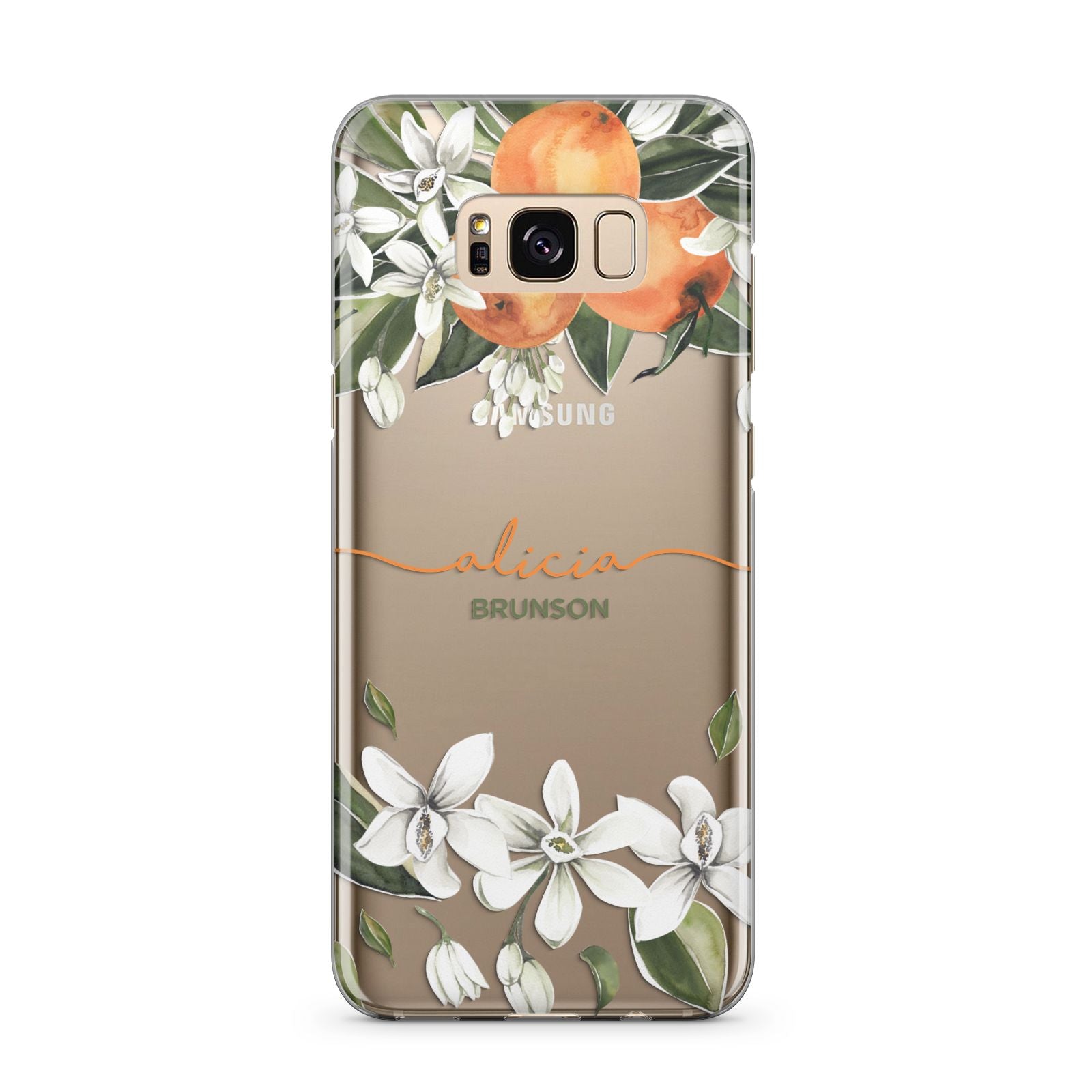Personalised Orange Tree Wreath Samsung Galaxy S8 Plus Case