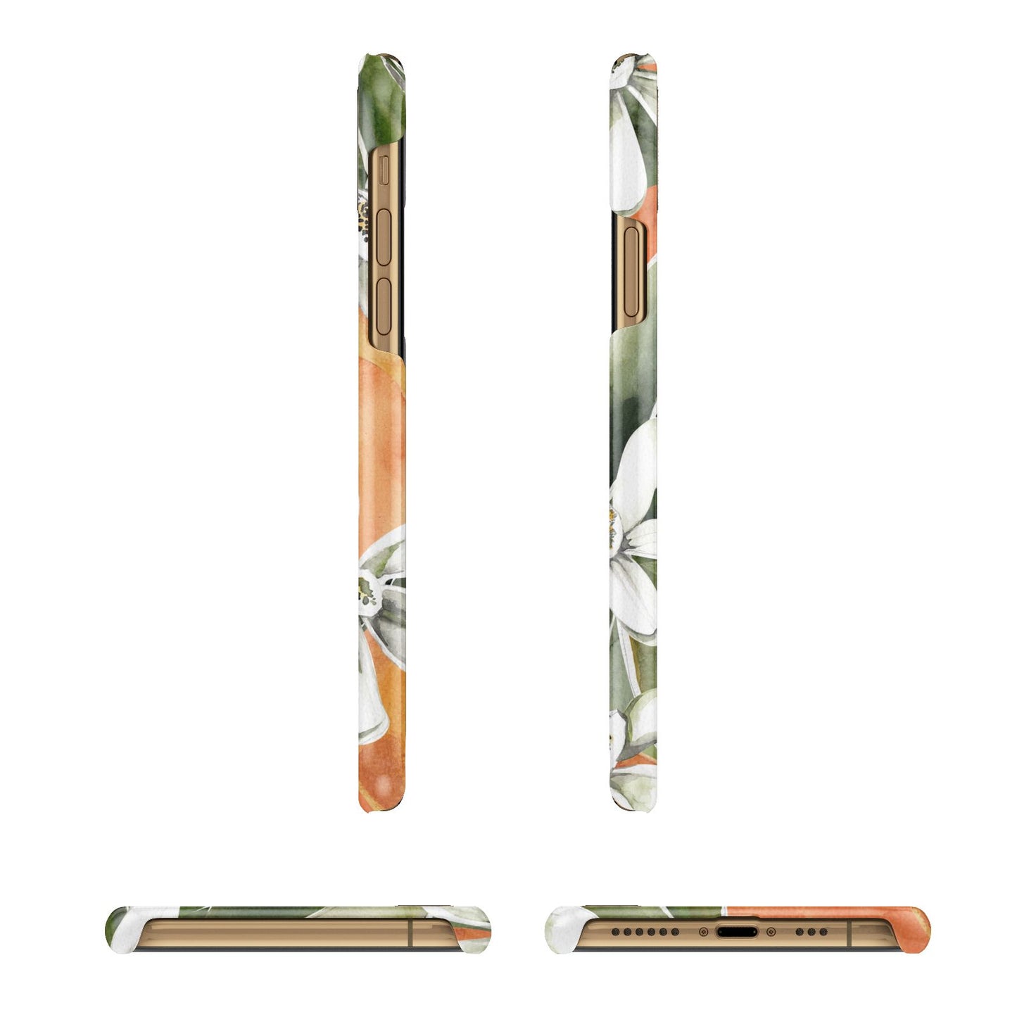 Personalised Orange Tree iPhone 11 3D Snap Case Angle Images