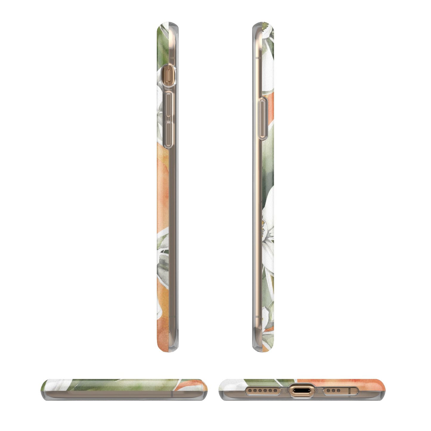 Personalised Orange Tree iPhone 11 3D Tough Case Angle Images