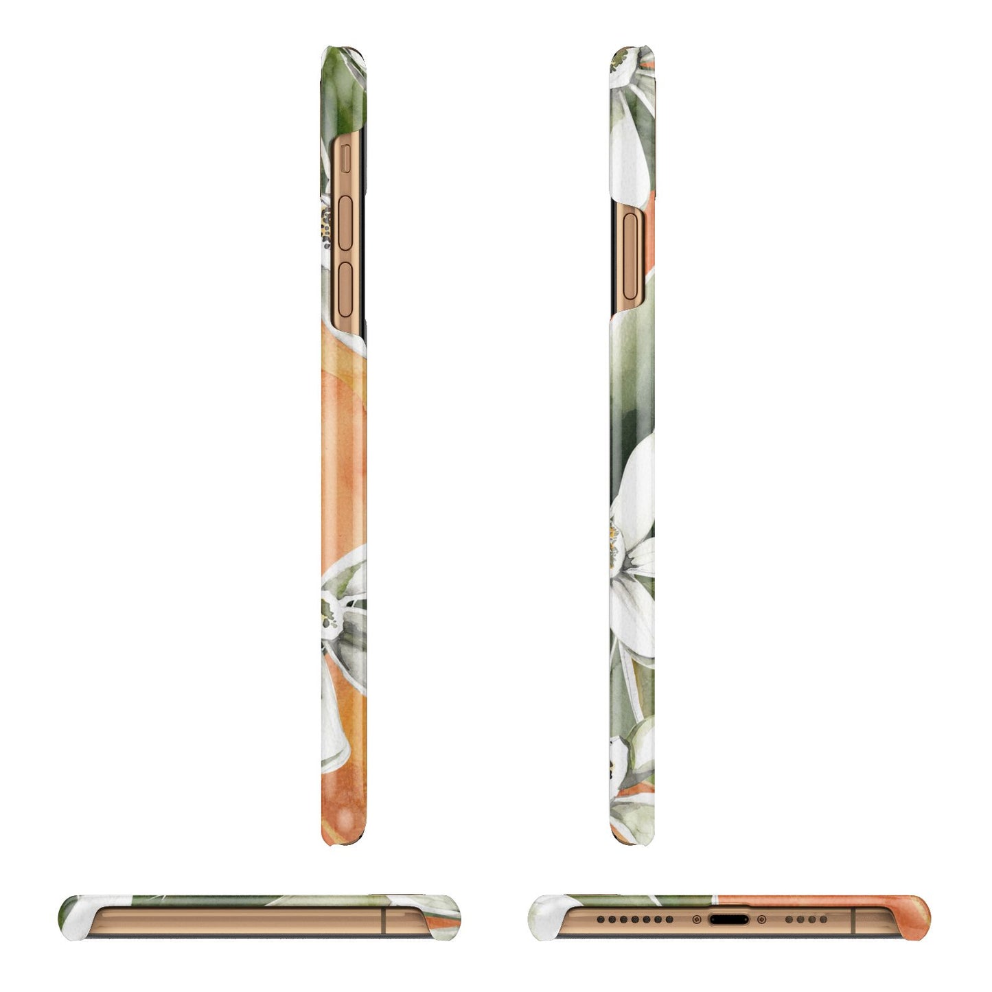 Personalised Orange Tree iPhone 11 Pro Max 3D Snap Case Angle Images