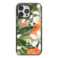 Personalised Orange Tree iPhone 14 Pro Max Black Impact Case on Silver phone