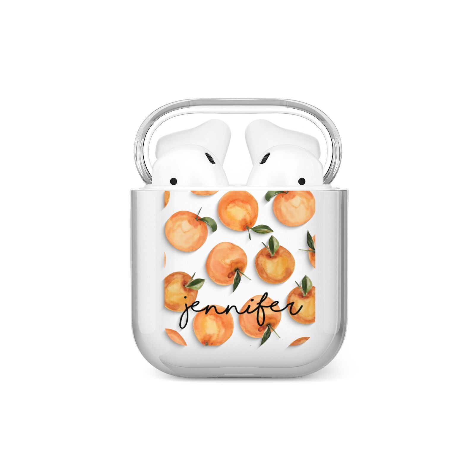 Personalised Oranges Name AirPods Case