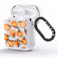 Personalised Oranges Name AirPods Clear Case Side Image