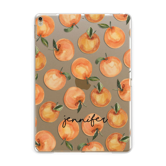 Personalised Oranges Name Apple iPad Gold Case