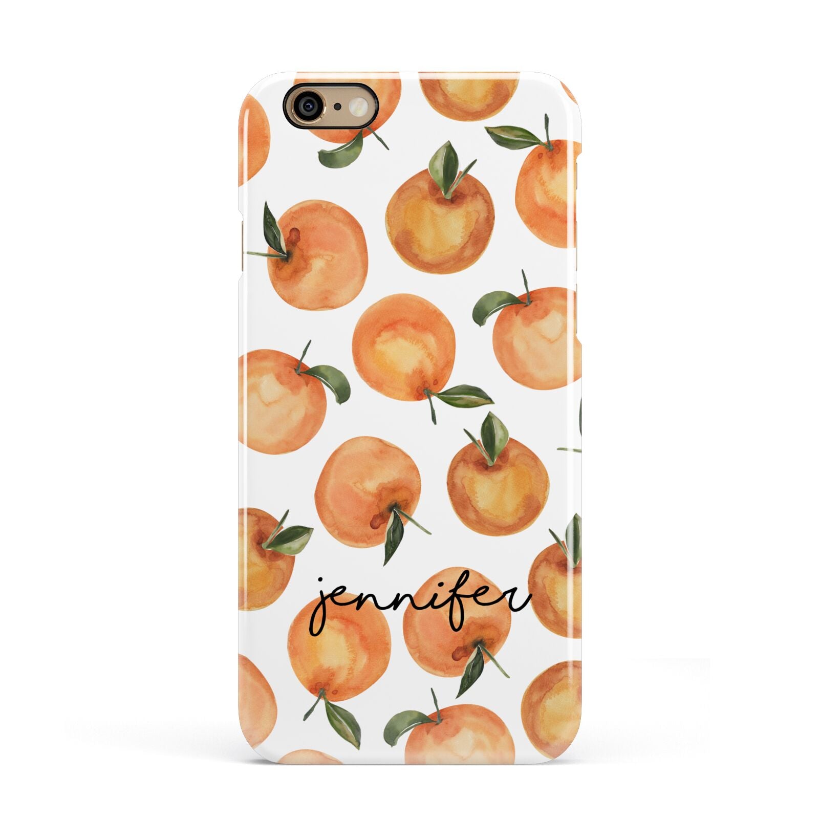 Personalised Oranges Name Apple iPhone 6 3D Snap Case