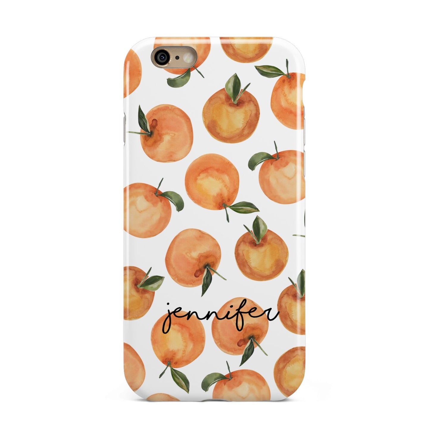 Personalised Oranges Name Apple iPhone 6 3D Tough Case
