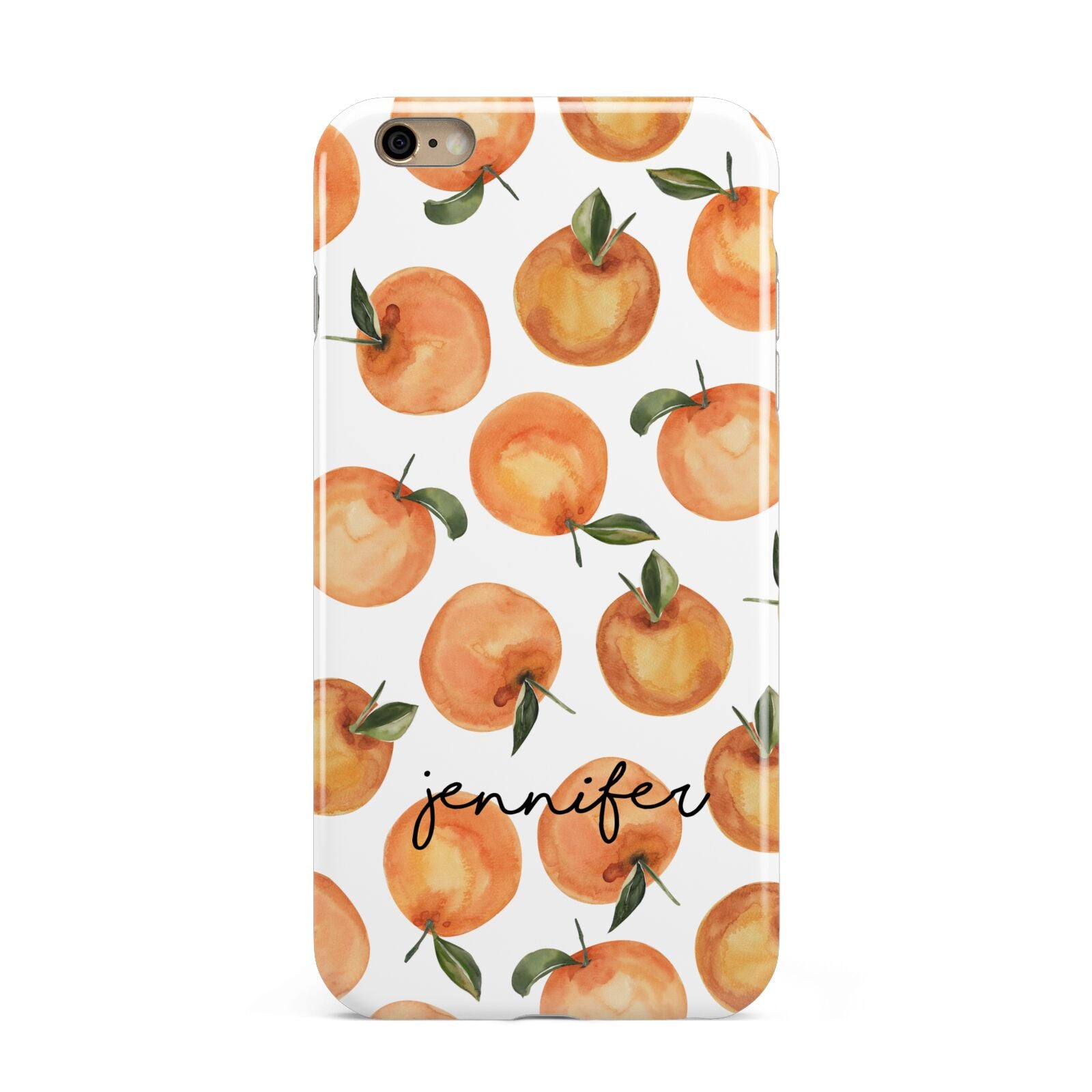 Personalised Oranges Name Apple iPhone 6 Plus 3D Tough Case