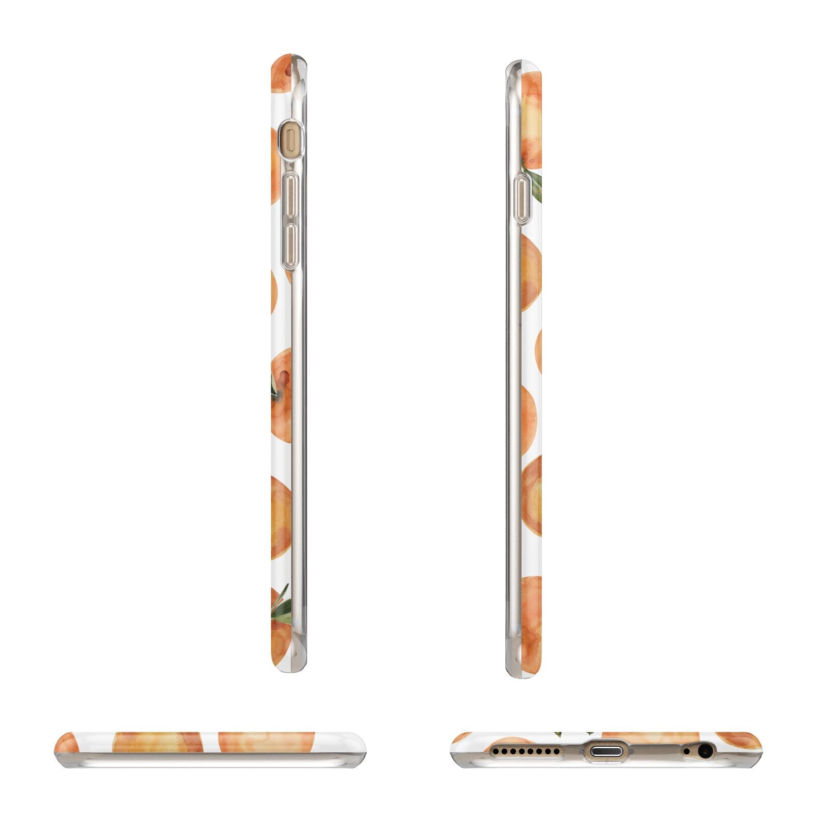 Personalised Oranges Name Apple iPhone 6 Plus 3D Wrap Tough Case Alternative Image Angles