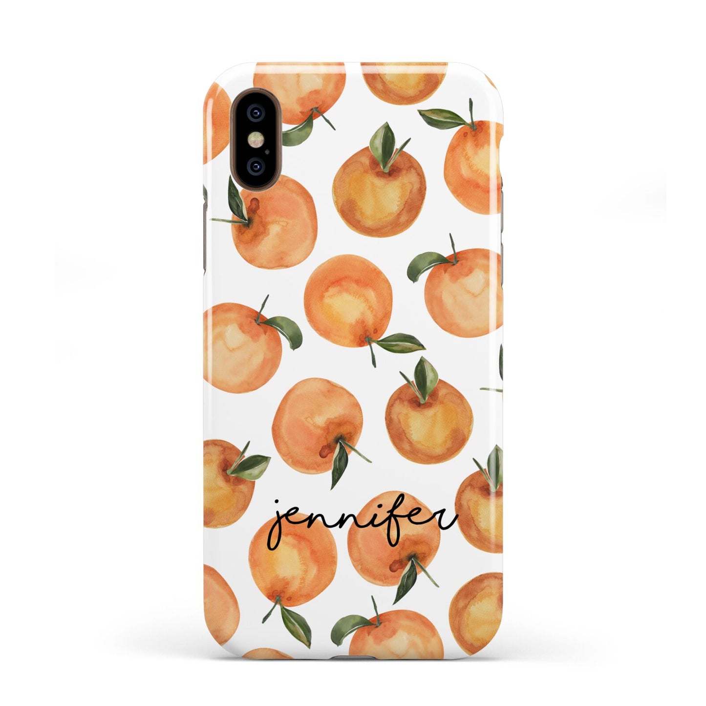 Personalised Oranges Name Apple iPhone XS 3D Tough