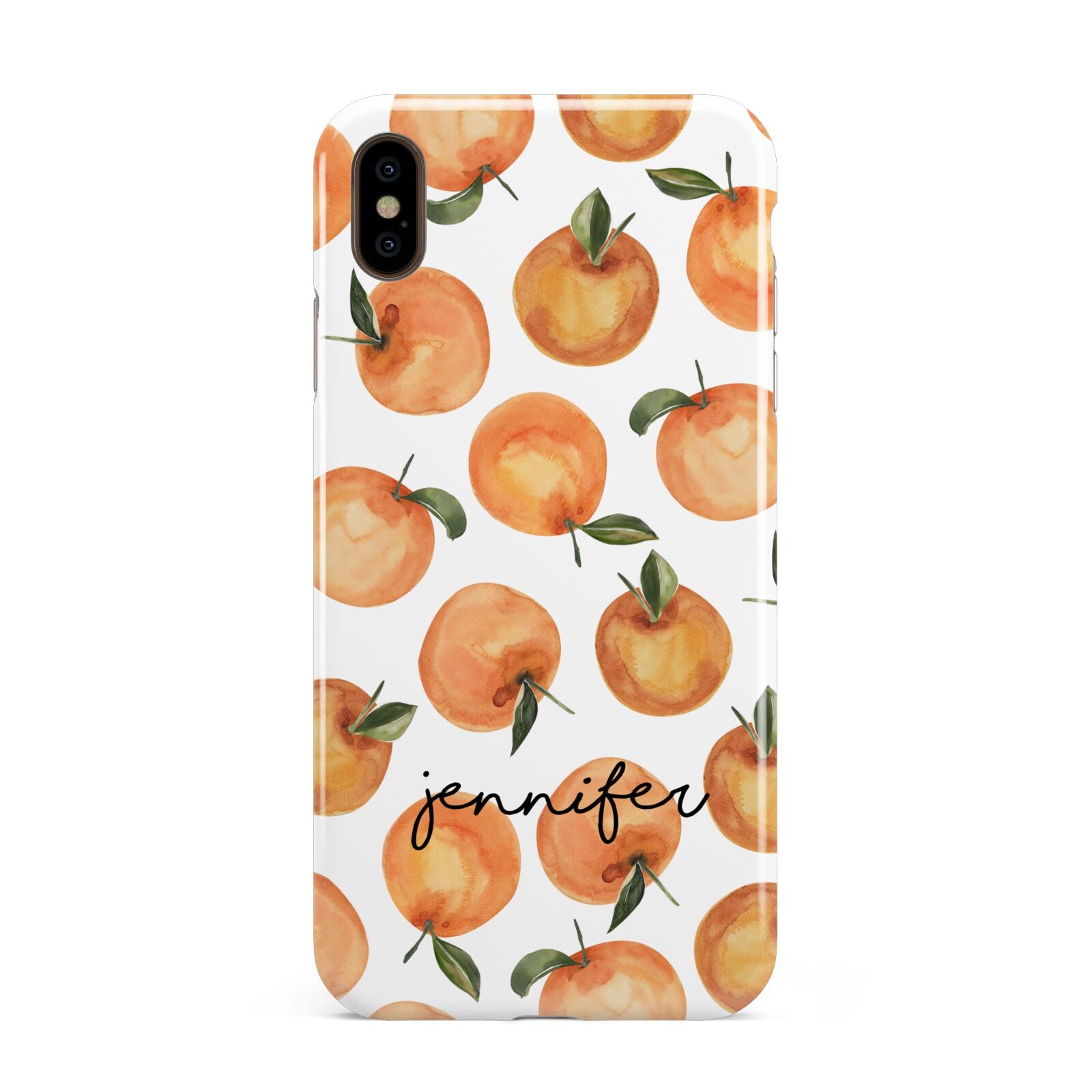 Personalised Oranges Name Apple iPhone Xs Max 3D Tough Case