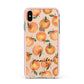 Personalised Oranges Name Apple iPhone Xs Max Impact Case Pink Edge on Gold Phone