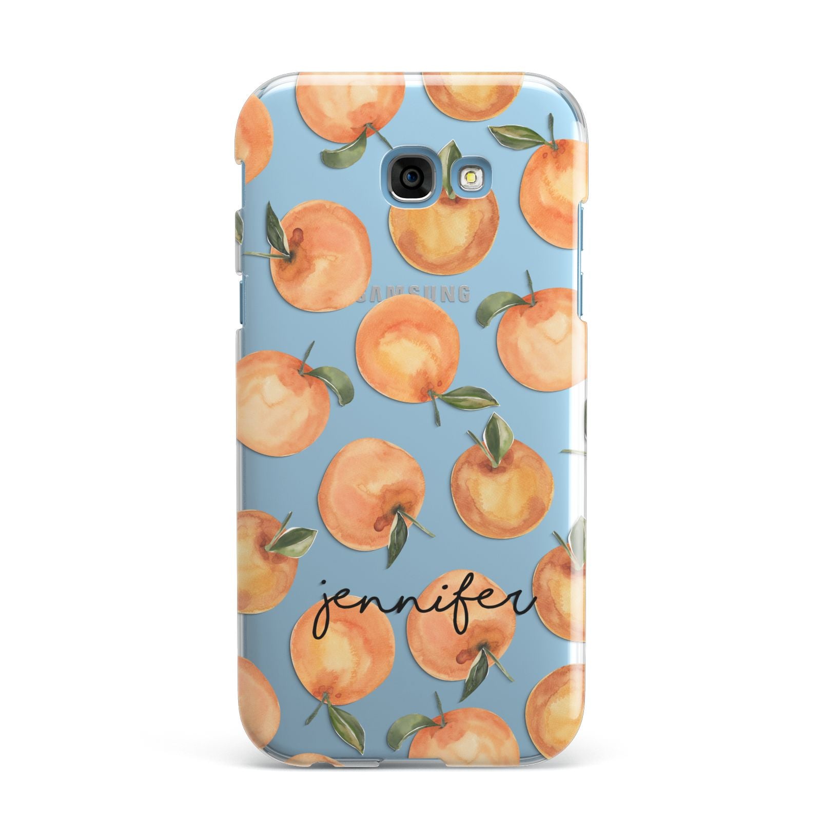 Personalised Oranges Name Samsung Galaxy A7 2017 Case
