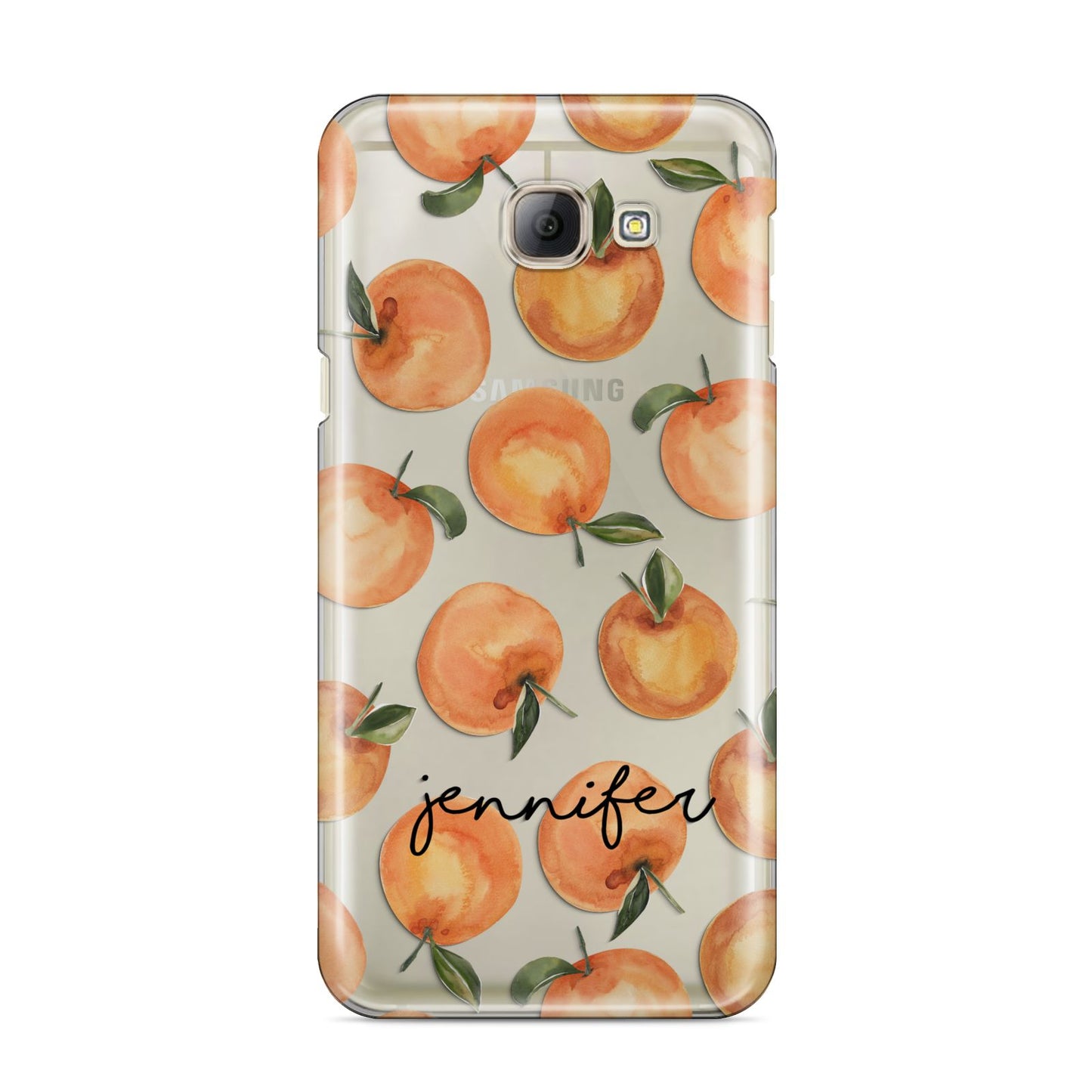 Personalised Oranges Name Samsung Galaxy A8 2016 Case