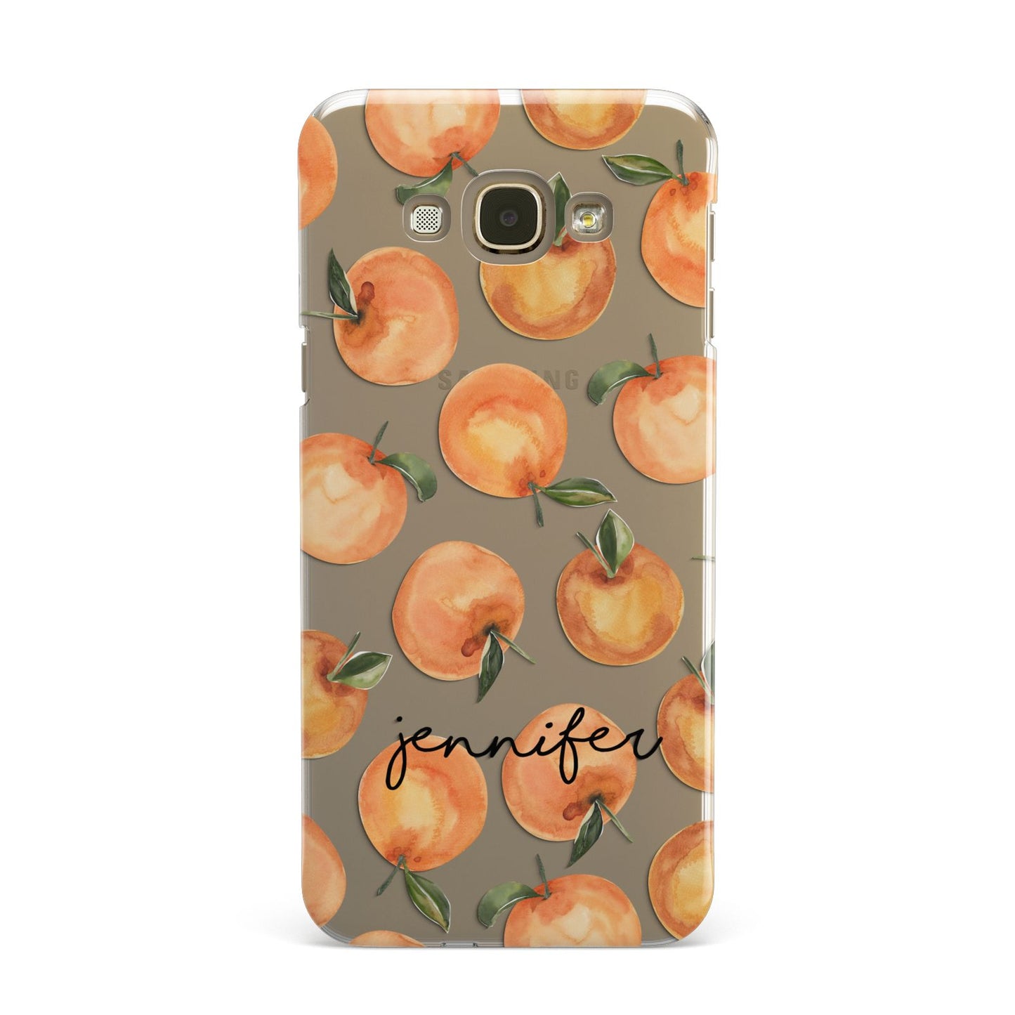 Personalised Oranges Name Samsung Galaxy A8 Case