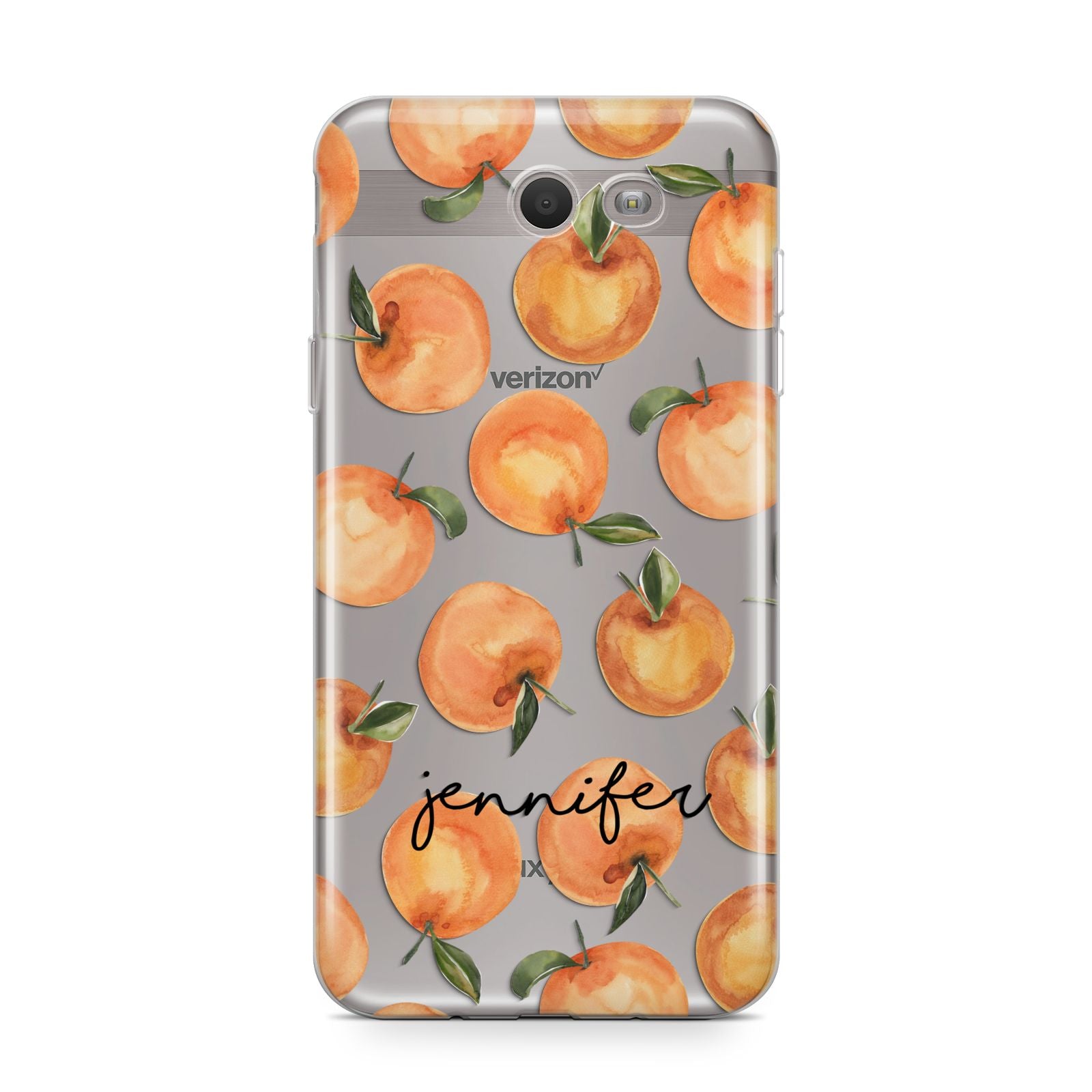 Personalised Oranges Name Samsung Galaxy J7 2017 Case